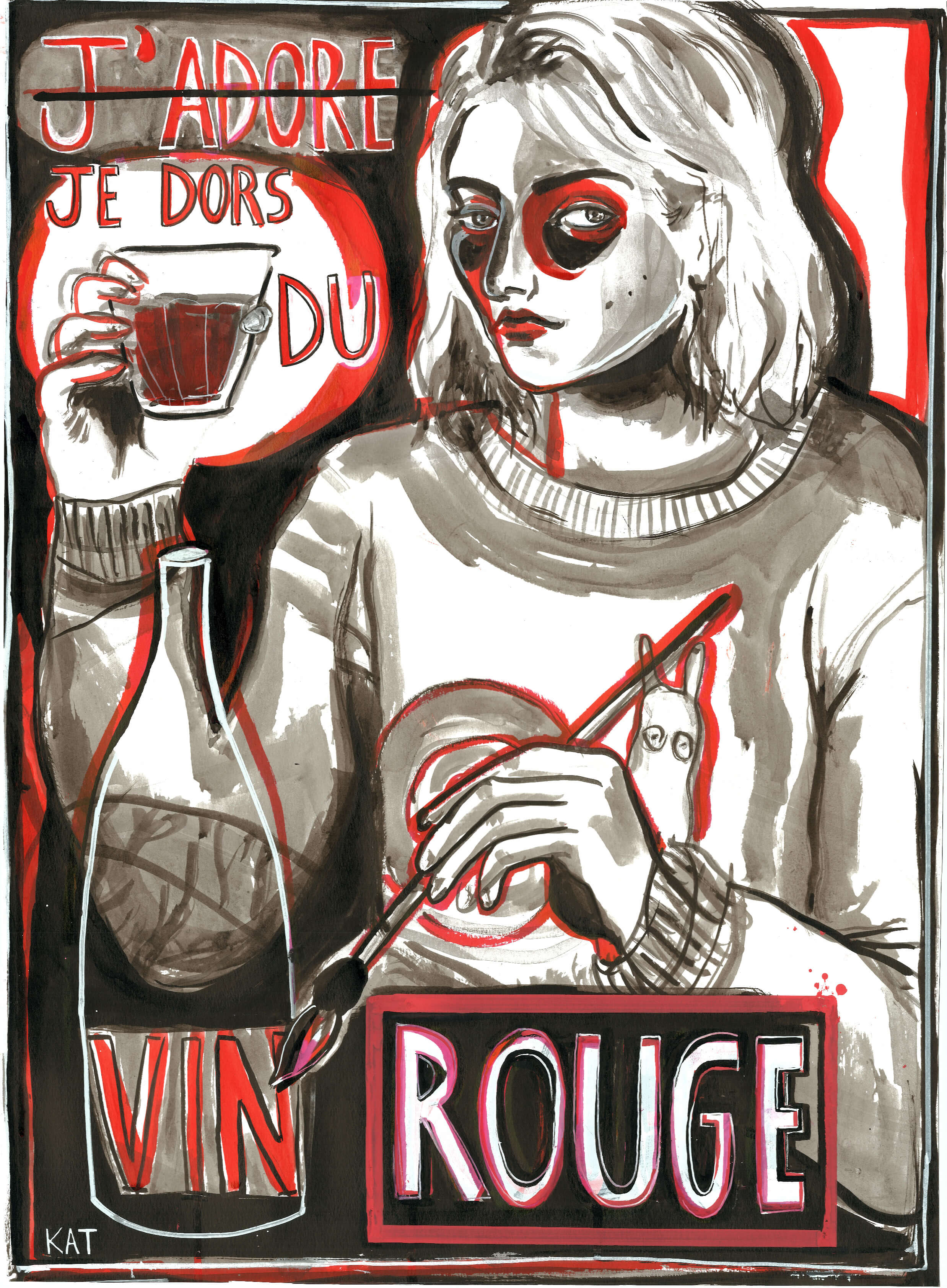 J’adore du vin rouge